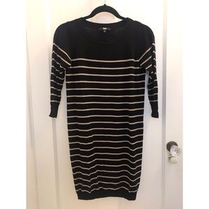Uniqlo fitted striped sweater dress